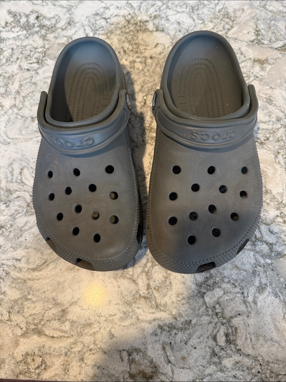 CROCS Kids Classic Clog in Charcoal Gray